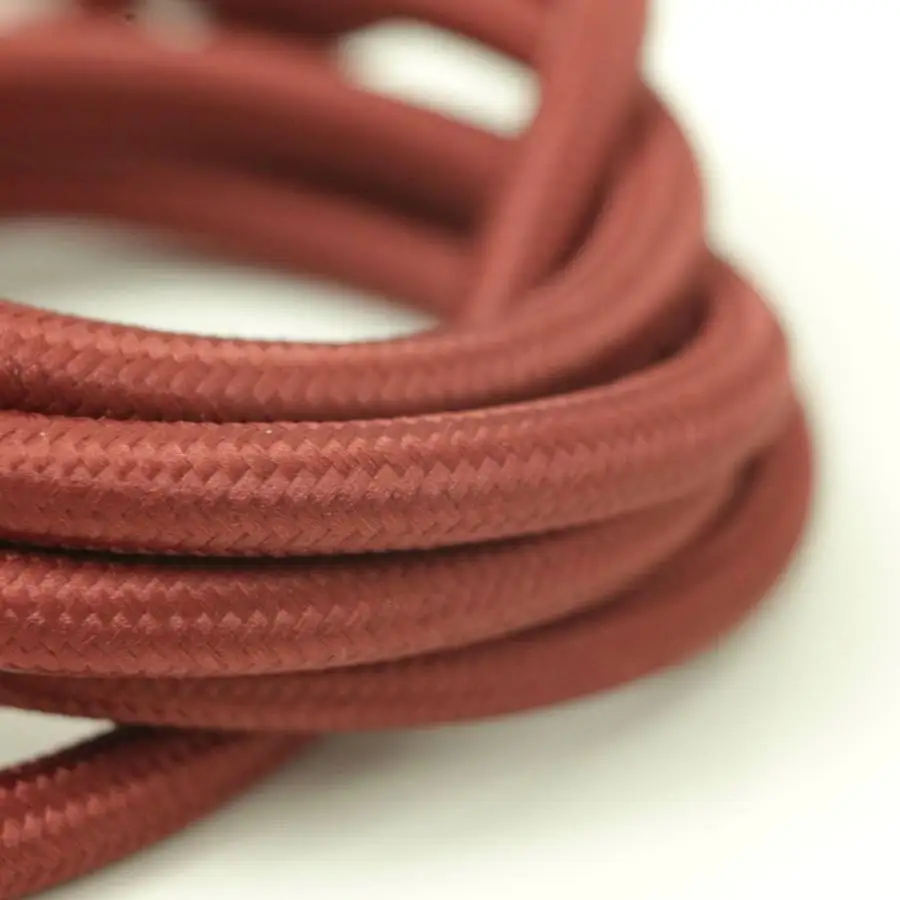 2/3*0.75 Round Textile Copper Wire Decorative Braided Cable For Lighting Accessories