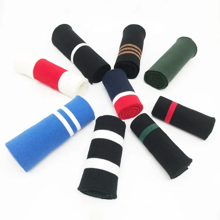 
2x2 Strip Polyester and Spandex Rib Knitted cuffs and Hem for Jacket Clothing Accessories 