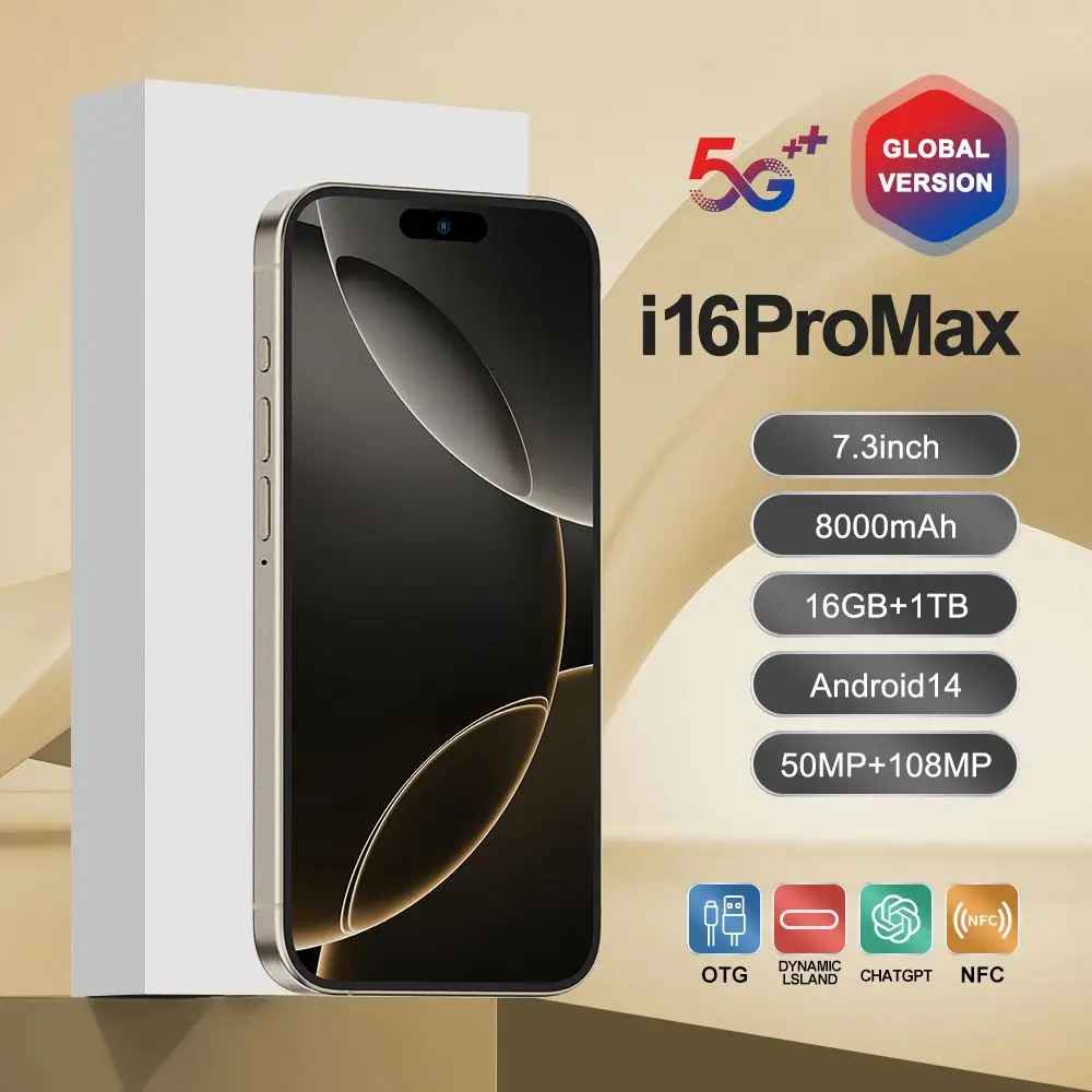 16 Pro Max 6 8 дюймов Android мобильный телефон 13 смартфон разблокированный для pro max