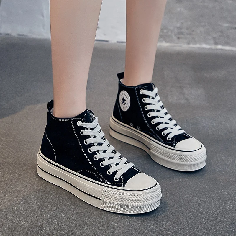 Khaki Milk Tea Good Quality Casual Shoes Women Sneakers Comfortable Flat Canvas Shoes