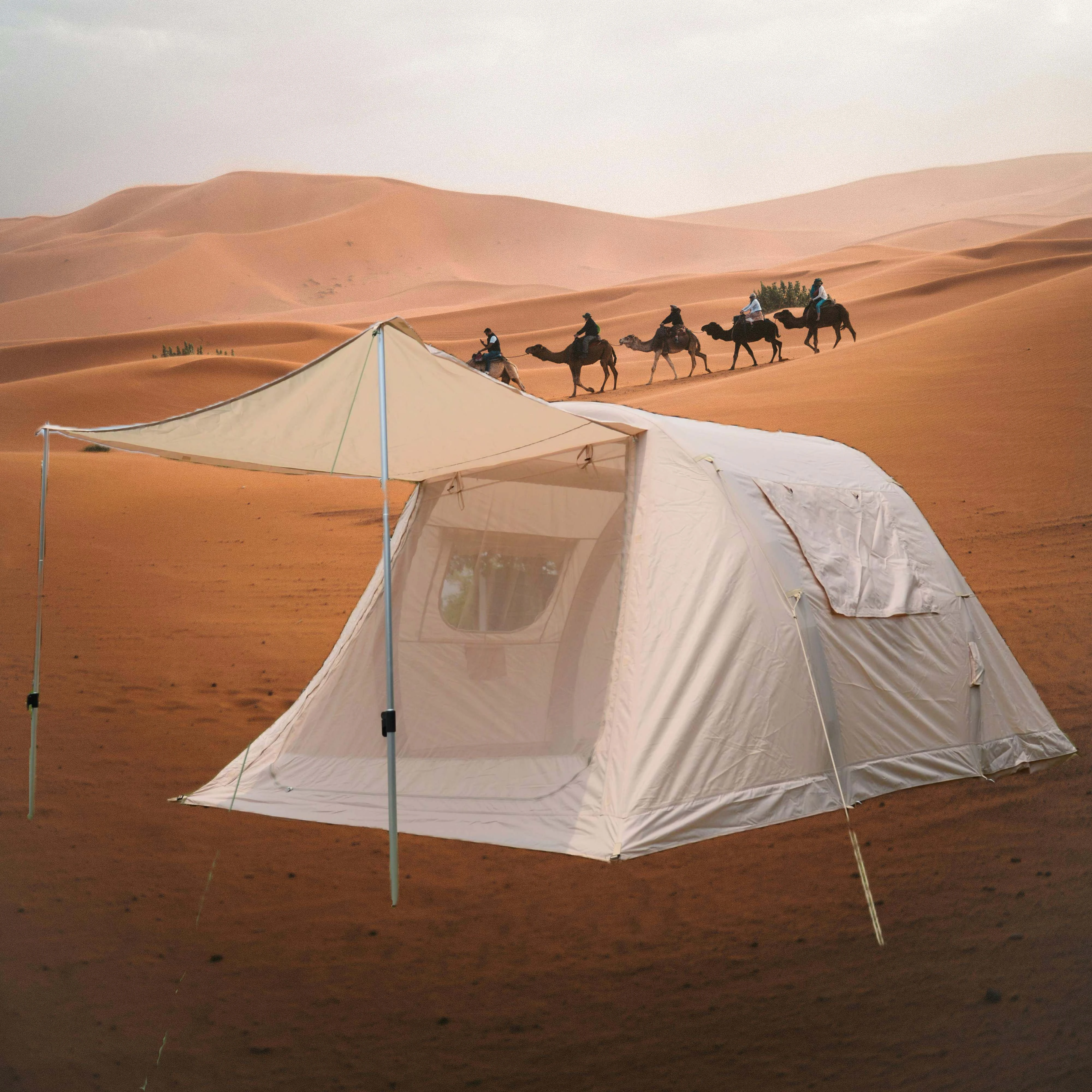 Multi Persons Large Waterproof Inflatable House Air Outdoor Camping Canvas Tent