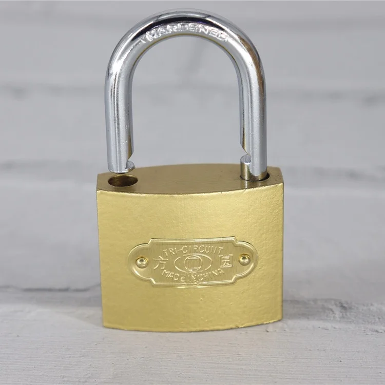 canyu lock factory 50mm padlock  hot sell yellow  iron padlock for wholesale door locks normal key padlocks