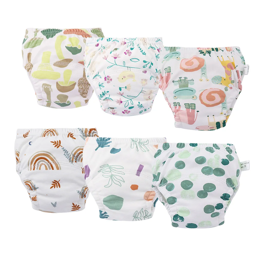 New Hot Sale Eco-friendy  Washable And Recyclable Baby Embroidered Learning Pants Cloth Diapers