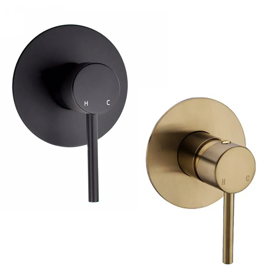 Brushed Gold Solid Brass Bathroom Shower Set Shower System Mixer Water Set 8-10 Inch Rain Shower