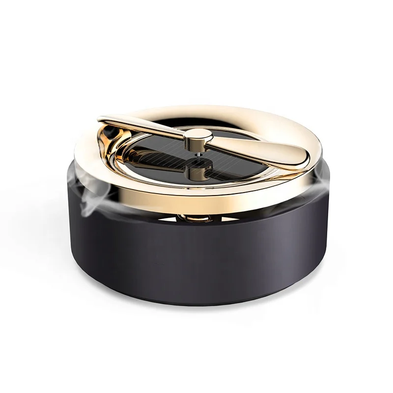 Car Solar Power Fragrance Perfume Scent Air Diffuser With Solid Aromatherapy Core