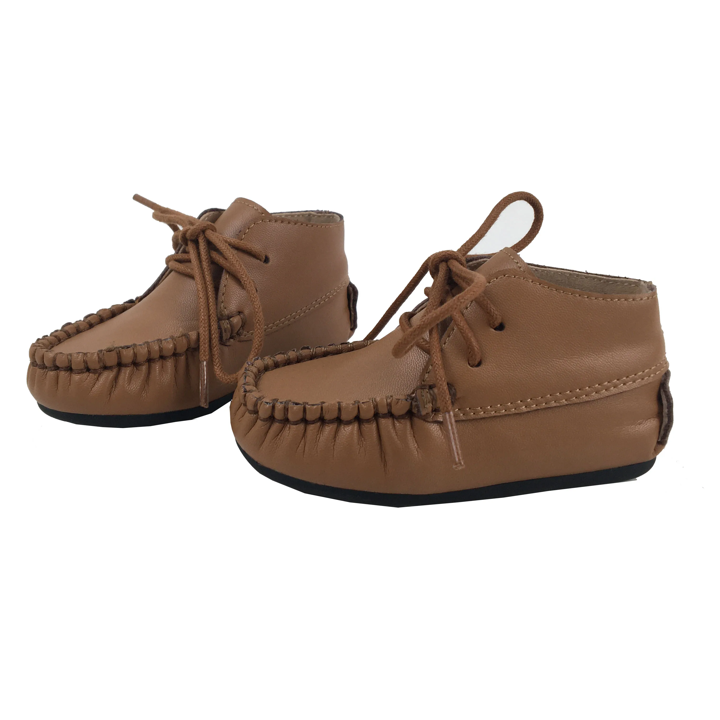 2022 New Arrival High-end Leather  Baby Casual Shoes Cow leather Lace-up Baby Girls and Boys Moccasin Shoes Baby