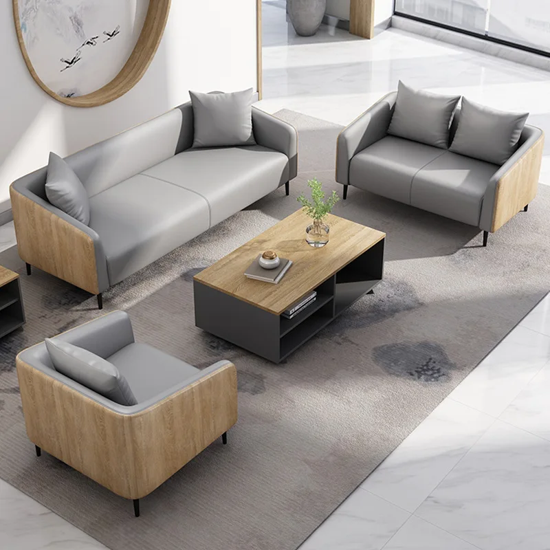 Офисная мебель секционный диван Коммерческая комната для приема классический кожаный гостиная современный роскошный домашний офисный набор