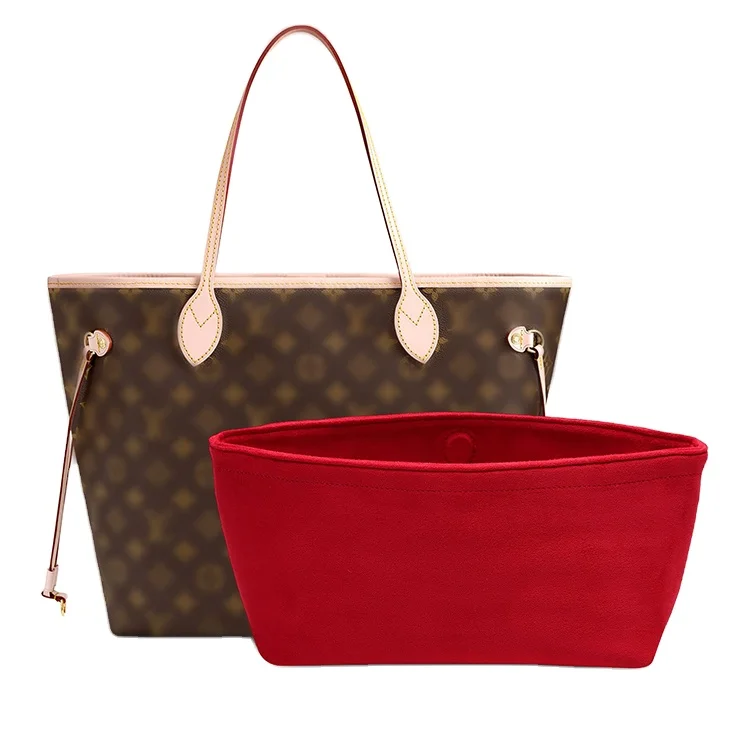 factory price multi-functional suede velvet  handbag inner insert bags tote purse organizer