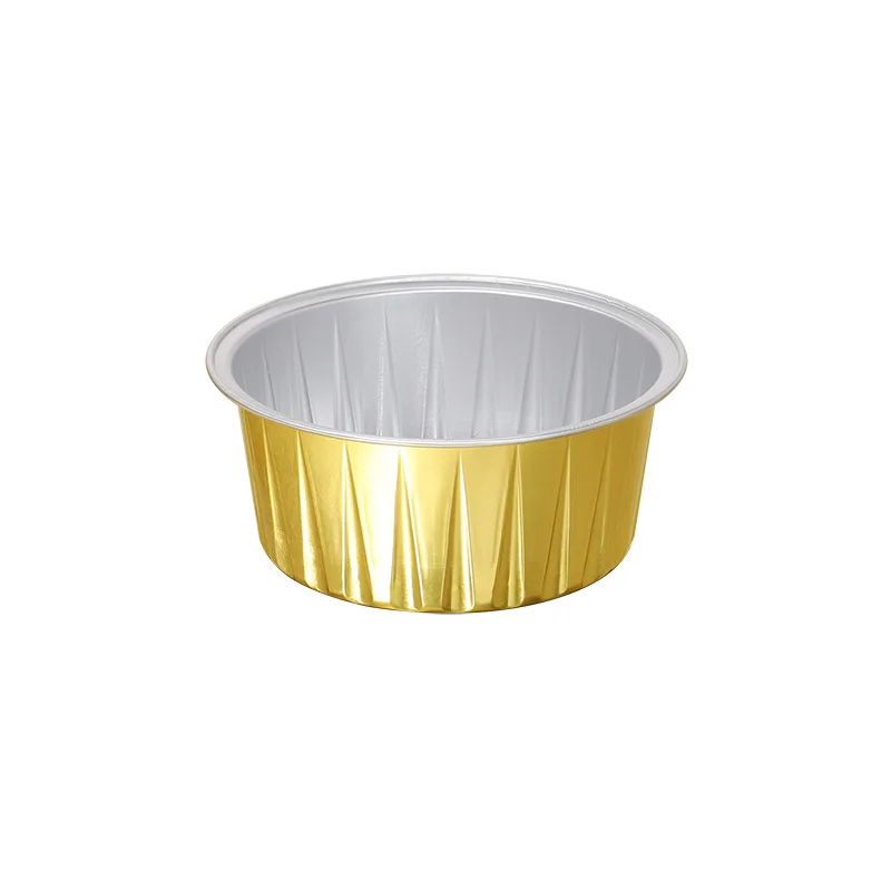 Gold Mini Aluminum Baking Cupcake Liners With Lids Ramekins Foil Muffin Pans For Pie Souffle Pudding Holder Wedding Birthday