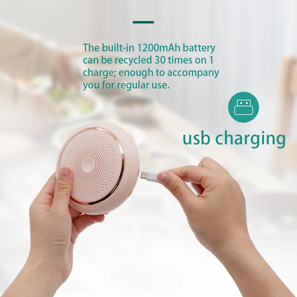 Portable Rechargeable Wireless Ozone Generator Deodorization Sterilizer Mini Air Purifier