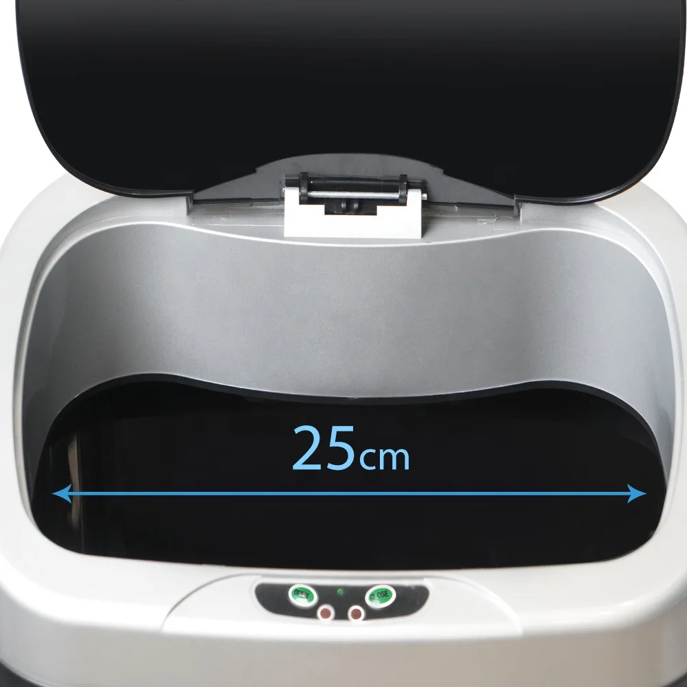 
Wholesale High Quality Touchless 13 Gallon Automatic Dustin Bin Stainless Steel Sensor Trash Can 
