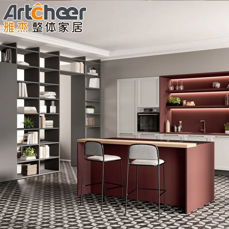 Modern Designs High End Affordable Custom Furniture Used Small Full White L Shaped Melamine Kitchen Cabinets From China