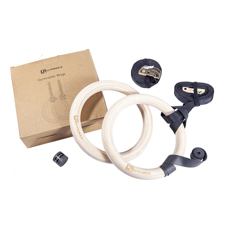Fitness Training Wooden Gymnastic Rings Wood Gym Rings