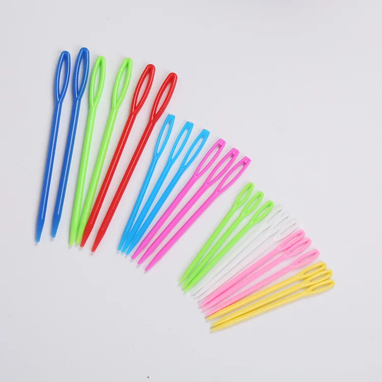 Plastic sewing needle handmade sweater needle environmental protection colorful plastic wool needle