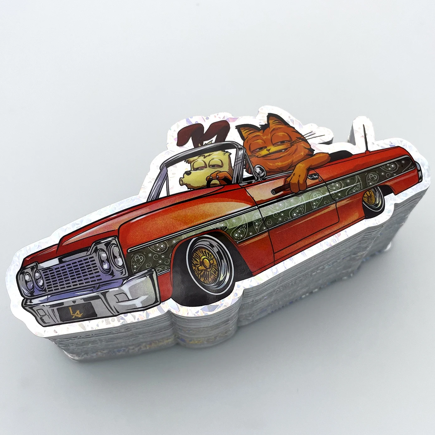 Custom Printed Vinyl Waterproof Cartoon Die Cut Sticker Sunscreen Colourful Car Bumper Sticker