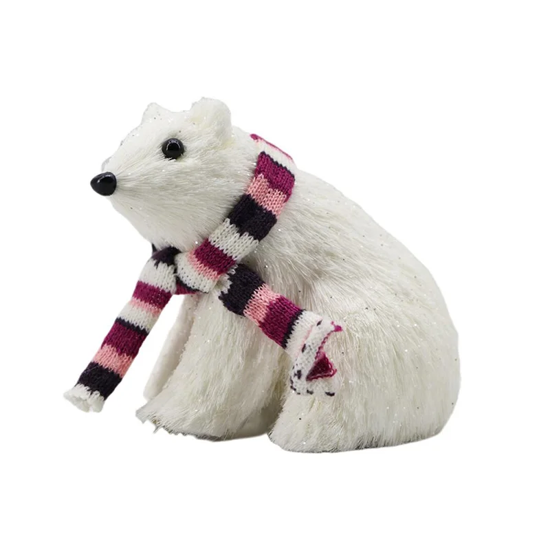 Mini polar bear as christmas gift for tabletop decoration