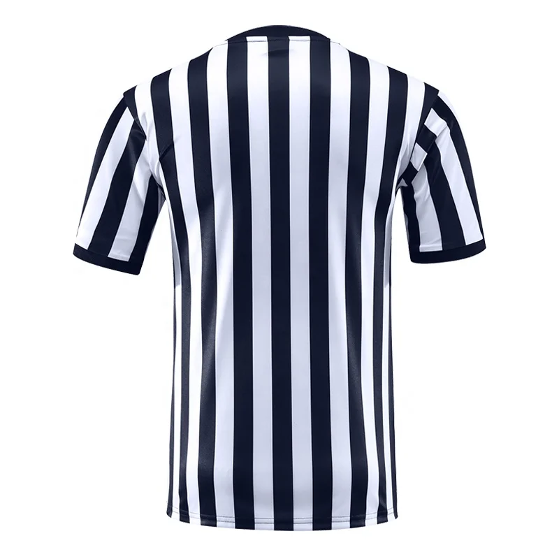 Professional Football Referee Uniform Custom Soccer Shirts Adult Black White Soccer Referee Jerseys Training Clothes