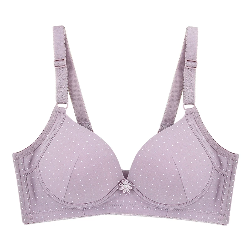 Ladies Breathable Soft Push Up Thin Wireless Bra Women Cotton Bra