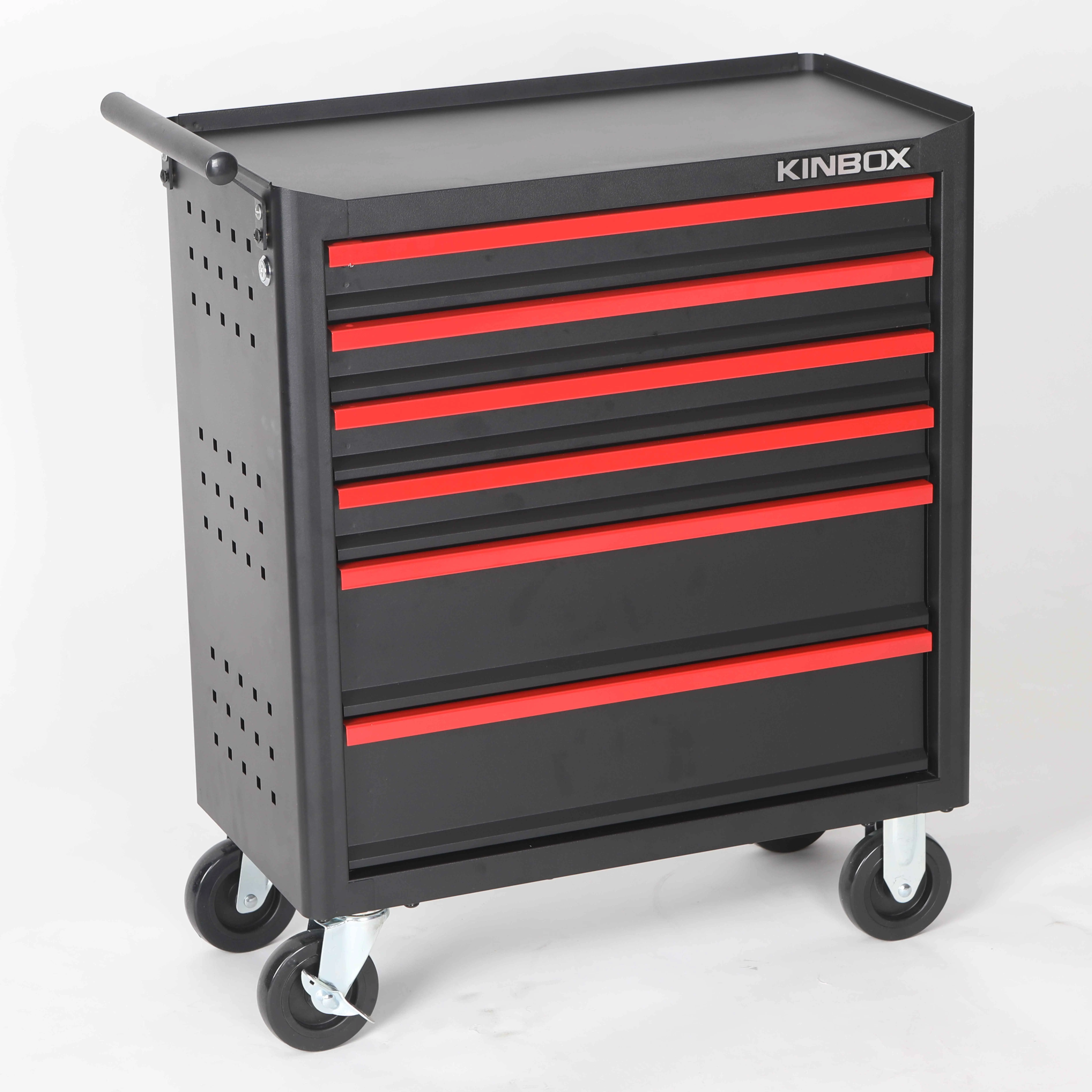 KINBOX Cabinet Tool Car Workshop Garage Metal Tool Cabinet/Tool Trolley/ Tool Cart with Handle and Wheels