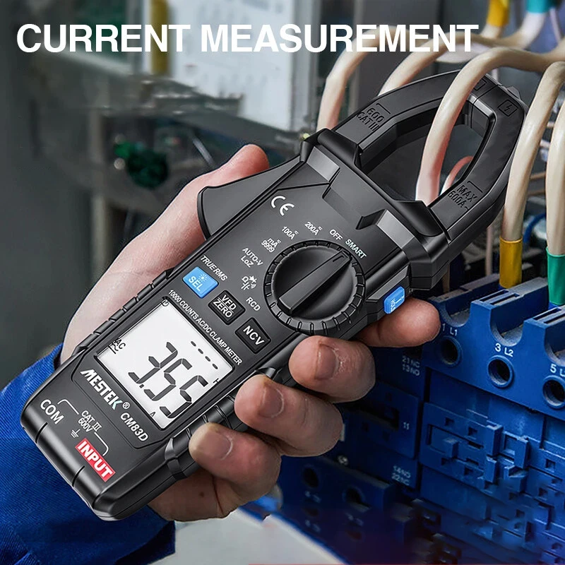 CM86B AC DC Voltage Current Ammeter voltmeter Temperature Capacitance Ohm tester Non Contact Meter Pocket Digital Clamp Meter
