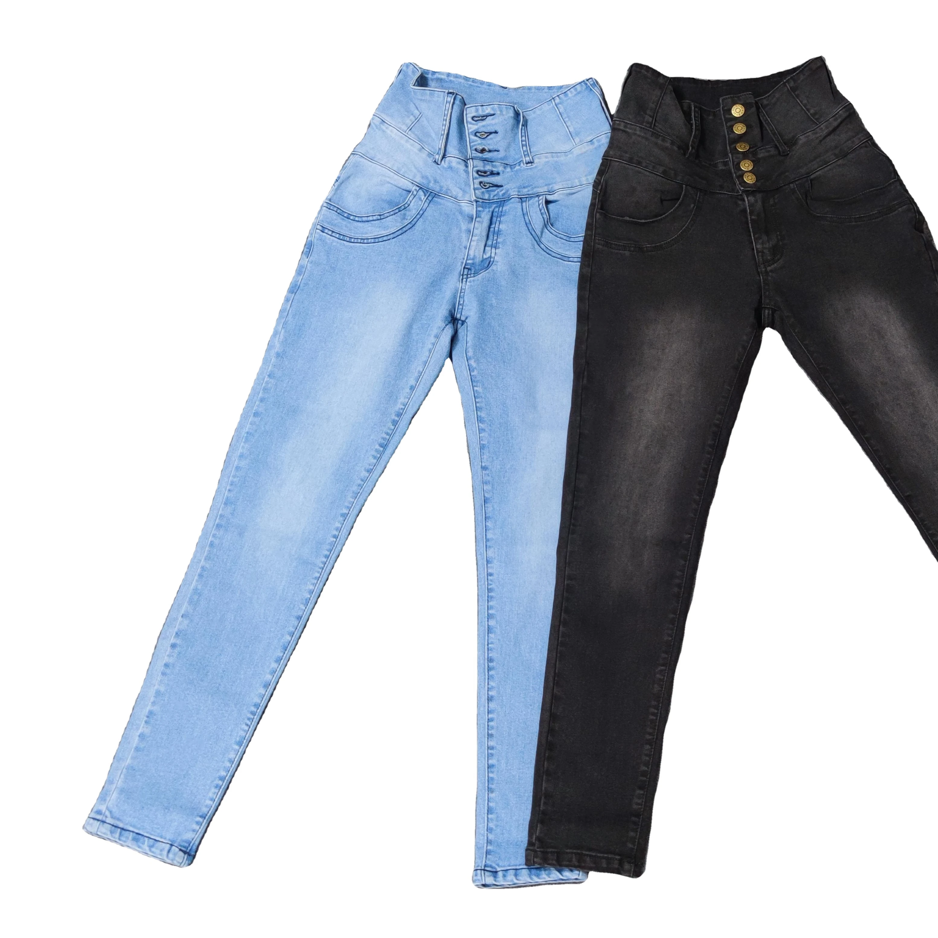 Best Selling European Fashion Female Denim Pants 3 Color women jeans wholesale High Waist Skinny Jeans For Women