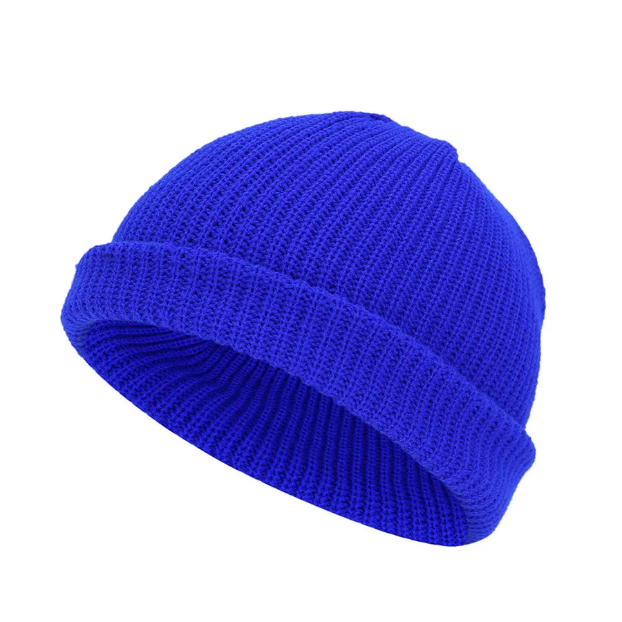 Trawler Beanie Watch Hat Roll-up Edge Skullcap Fisherman Beanie for Women Men