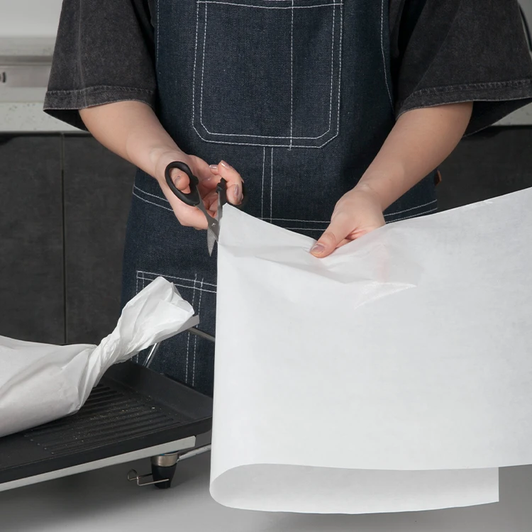 38 39 40 Gsm Food Grade Silicone Coated Parchment Paper Sheet Food Baking
