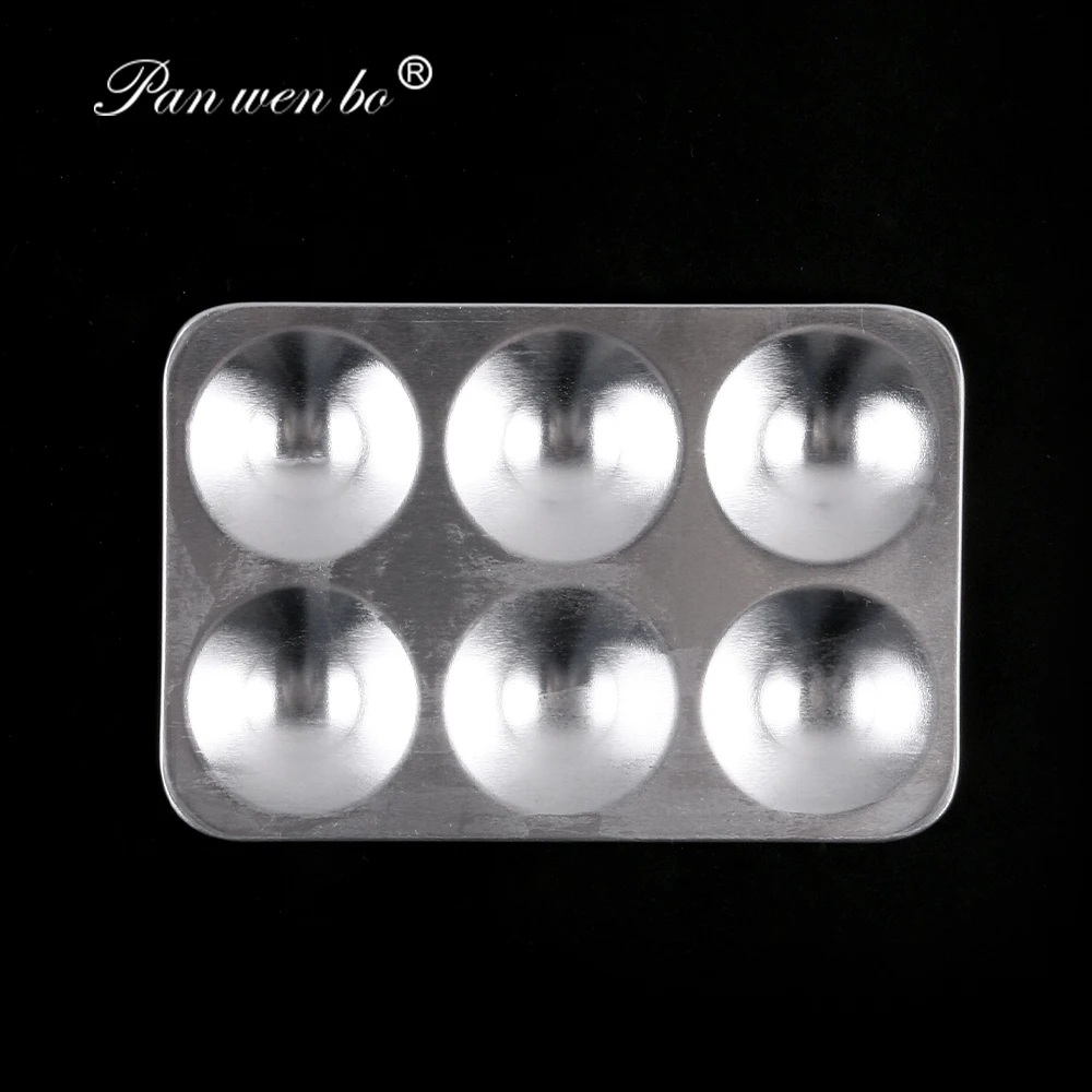 Artist drawing color mixed palette custom round metal oil watercolor paint palette