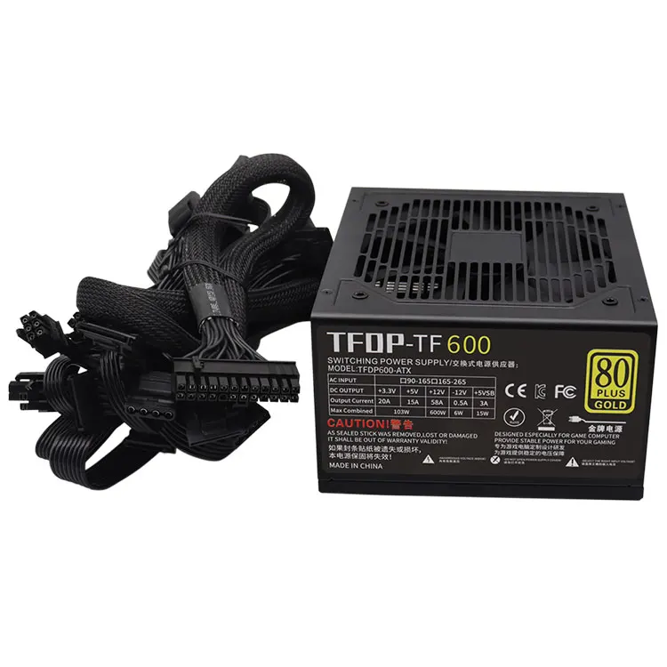 TFDP OEM Atx Power Supply 500w 600w 700w 800w PSU 80 Plus power supply  For Desktop Pc Case