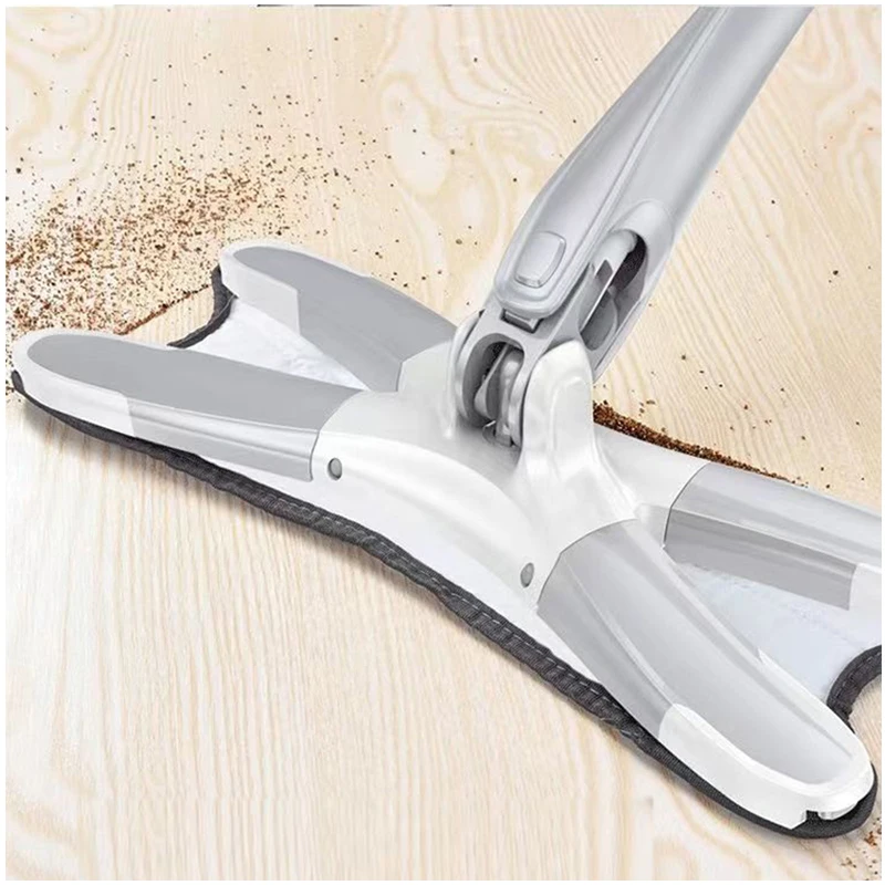 House Cleaning Microfiber Flat Mop X Type Stainless steel Pole Lazy Butterfly Mop