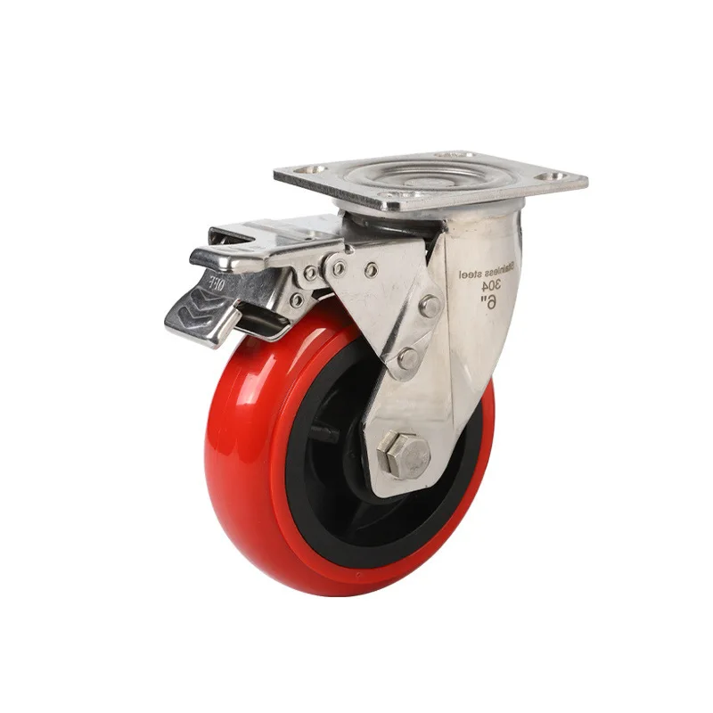Heavy Duty Furniture Casters Non-Marking Grip Ring Metro Shelving Wheels Kitchen Bedroom Bathroom Brakes Swivel Cast Iron Stem