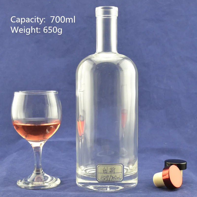 750ml Super Flint Rum Empty Liquor glass bottle  Botellas de vidrio