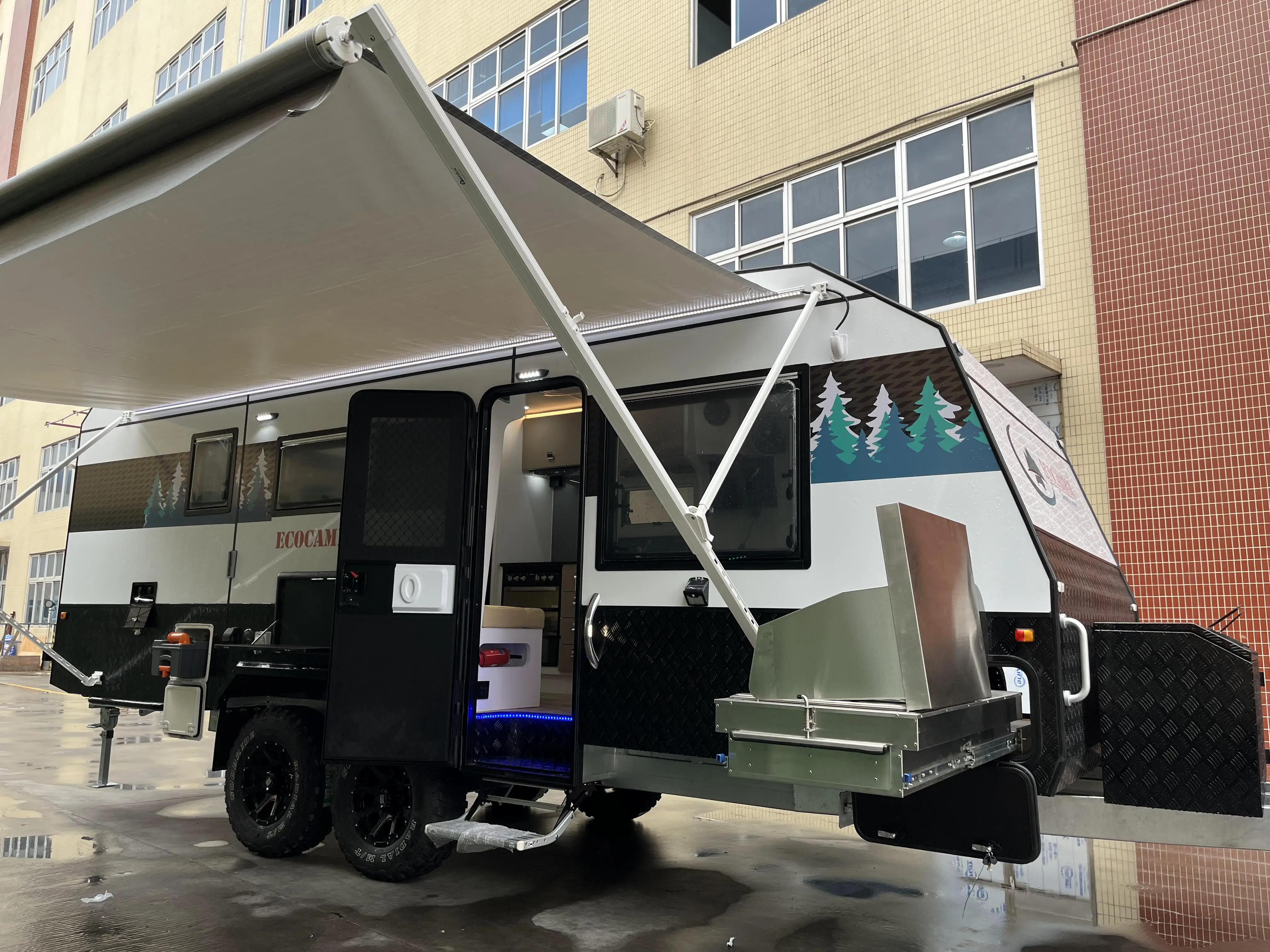 2025 ECOCAMPOR Hot Selling Customized Mongolian Standard Off Road 21ft Caravan With Diesel Heater For Sale