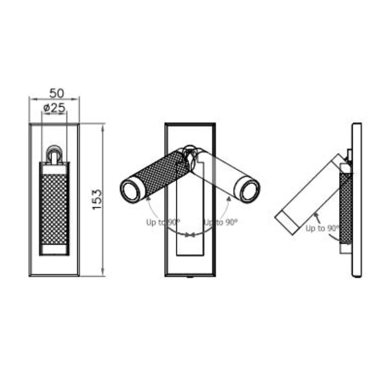 LED Wall Light Spot Light Hotel Reading Lamp For Bed Headboard Reading Lamp