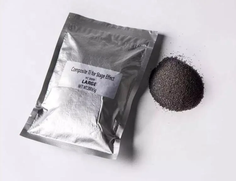 Cold Spark Fireworks Machine Powder Composite Ti Cold Fountain Spark Granules Powder 200g MSDS Certification