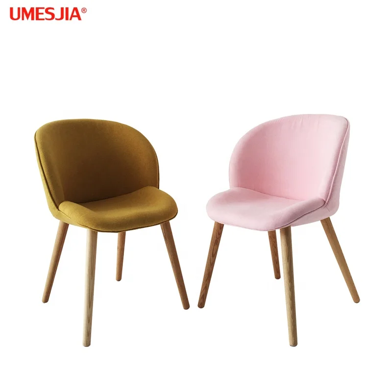
Modern Dining room furniture Capri Multi Wood Chair Nordic designer creative Wood legs dining chair Velvet fabric 