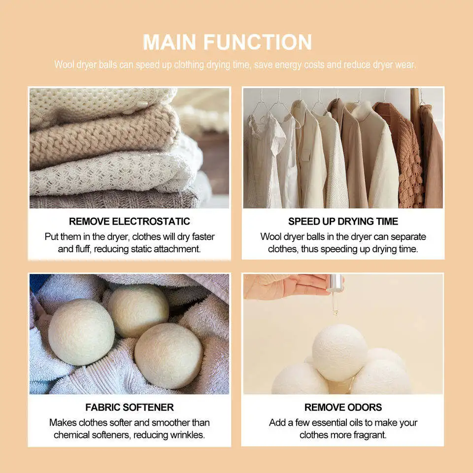 6-pack Dryer Ball Top Seller Best Selling Products 2023 New Trending in USA Private Label