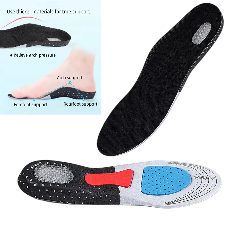 Factory Price Silicone Gel Insoles Heel Cup Pads Sneaker Insoles Basketball Running Sport Insoles