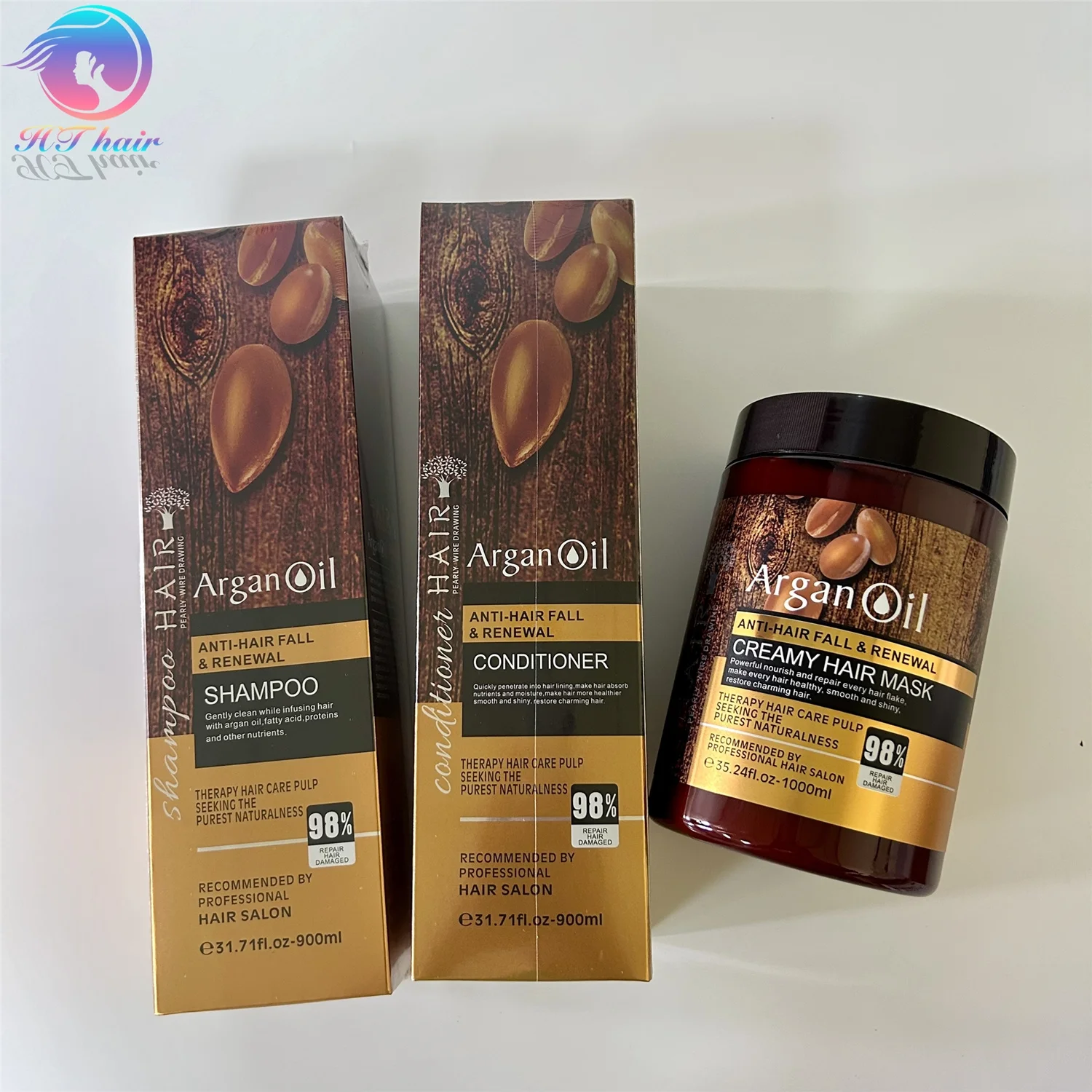 Professional Shampoo Hair Conditioner Treatment Organic Argan Oil Keratin Treatment Mask Hair Products
