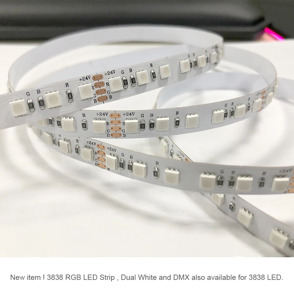 IP65 Waterproof RGB 3838 LED Strip Light 120LED / m High Density Super Bright Suit For LED Aluminum Profile