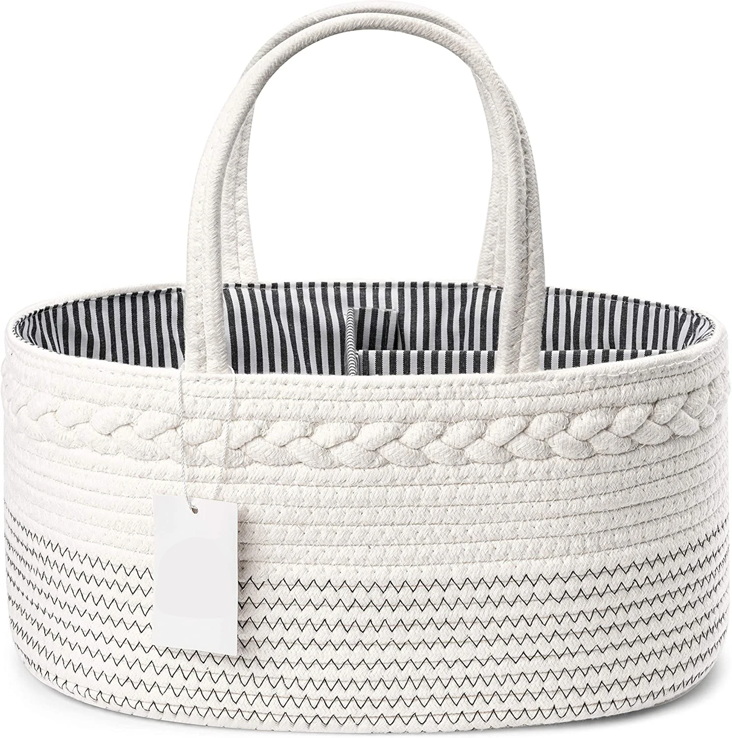 Felt Diaper Bag Large Portable Rope Nursery Storage Bin Felt Baby Diaper Storage Caddy Organizer