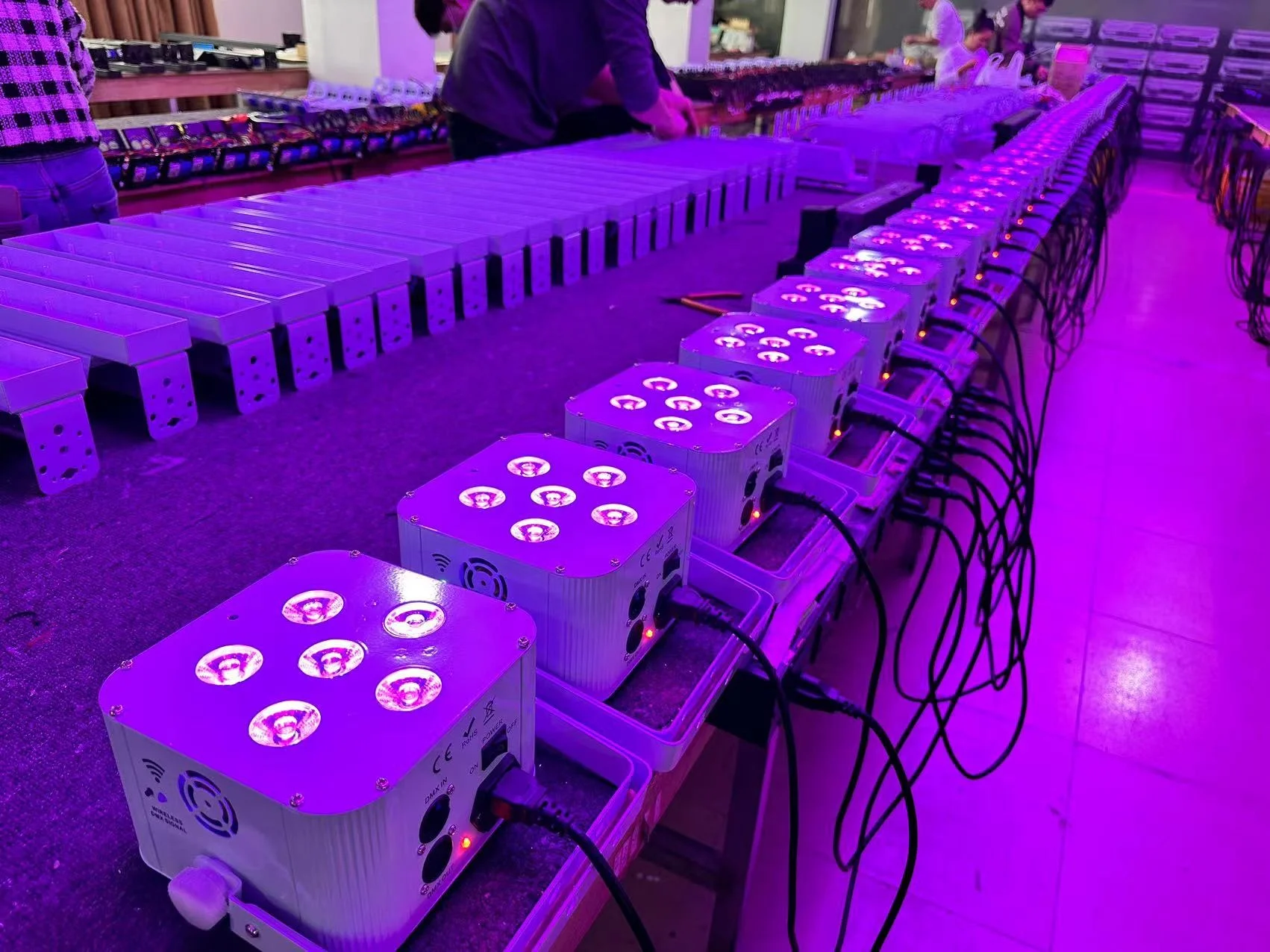 Elevate lighting setup with 6X18 Battery Power Wireless DMX LED Flat Par designed for easy use with Wifi and remote capabilities