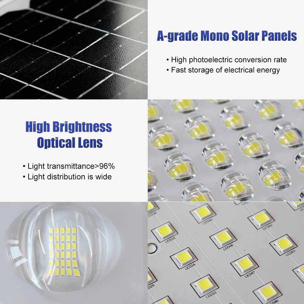 LAP High Power Modules Design Waterproof Ip65 Outdoor 40w 60w 80w Long Lifespan All In One Led Solar Street light
