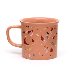 2020 new marble mosaic ceramic solid color mug with decal on glaze