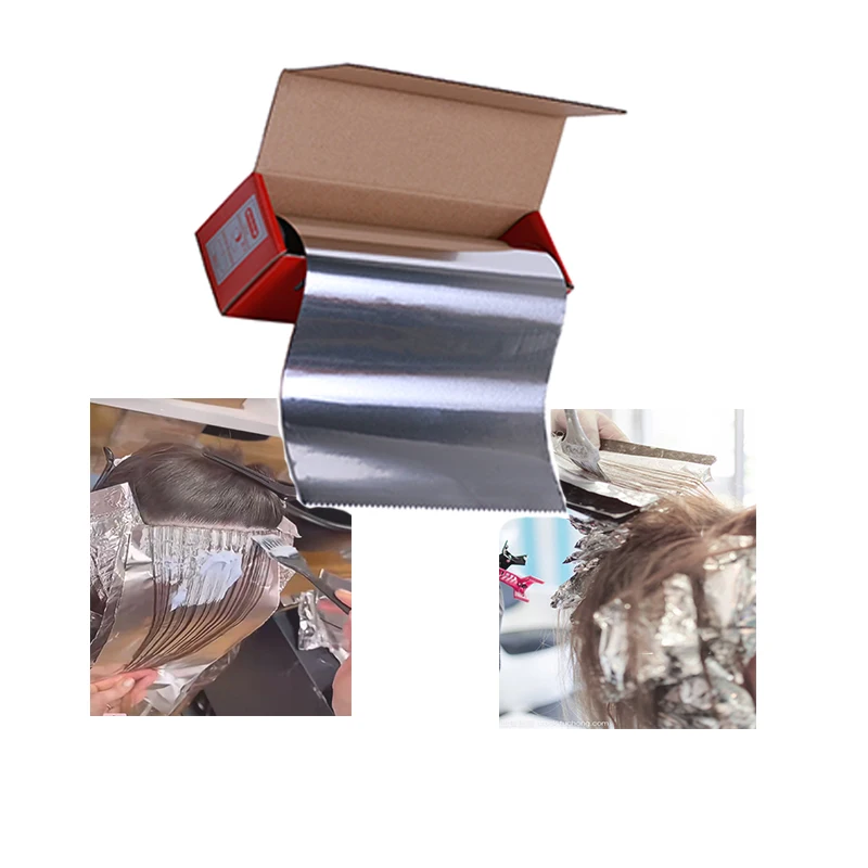 Embossed logo printed 15 Micron Alu Aluminum Foil Rolls For Highlighting and Coloring