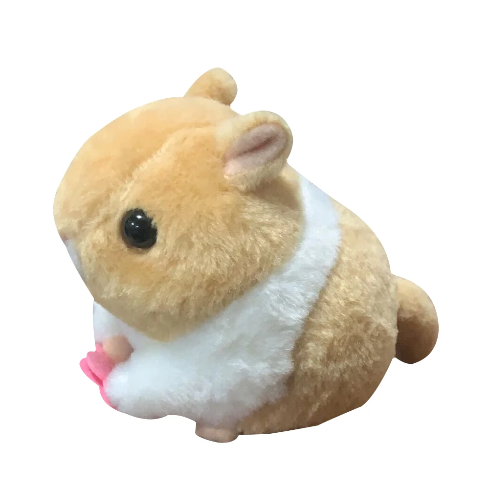 Wholesale high quality small hamster brown long hair wagging hamster stuffed plush toys for children