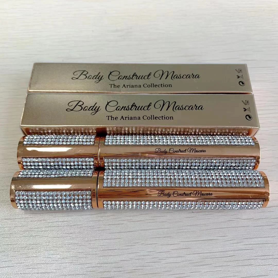 Пользовательская тушь для ресниц с алмазным покрытием, густая завивающая тушь для ресниц, 4D шелковое волокно, водостойкая, без размазывания, частная торговая марка с логотипом, тушь для ресниц