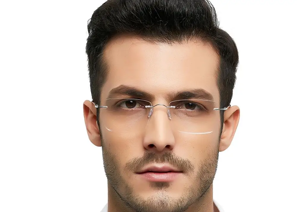 new style new model eyewear frame titanium rimless glasses frame titan optical