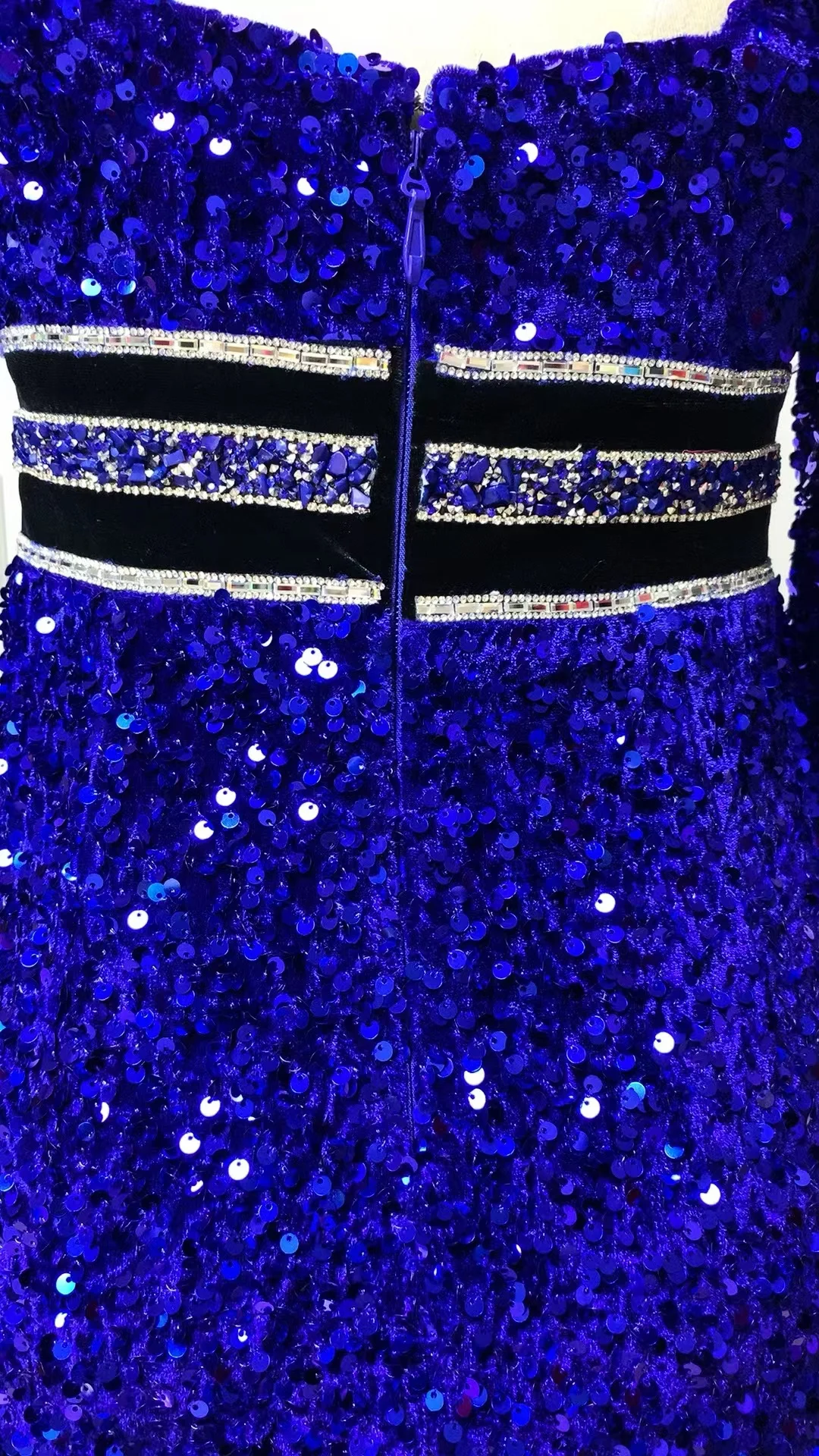 Top Quality Long Sleeve Celebrity Evening Shining Sequins Bodycon Party Dress