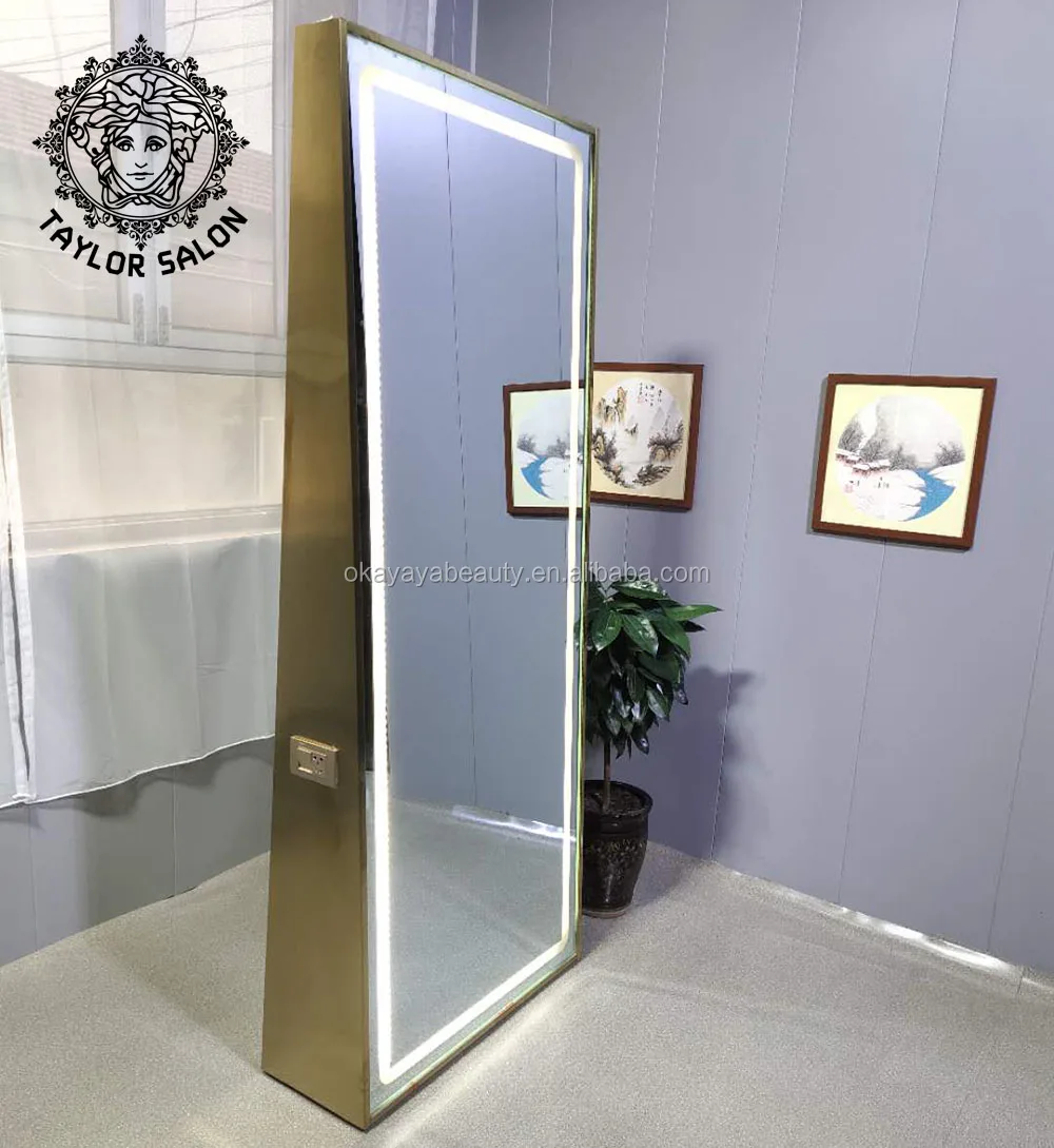 Hot sale salon furniture barber mirror station hairdresser station hair salon stand led mirror station